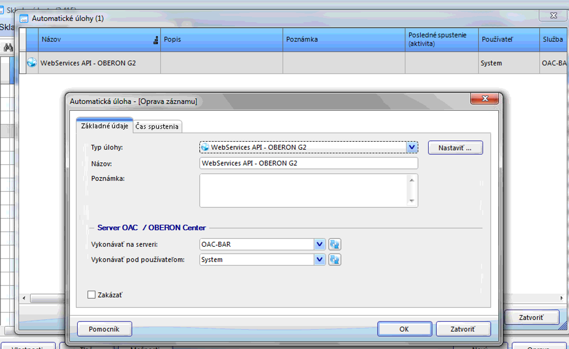 Správa automatických úloh s důležitými prvky